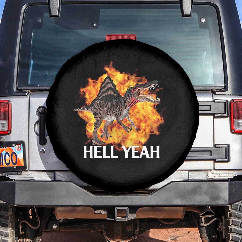 Spinosaurus Racha Explosion Hell Yeah Spare Tire Cover Dinosaur Shrieks Meme Funny Prehistoric Fire Blast - Wonder Print Shop