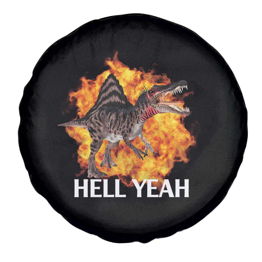 Spinosaurus Racha Explosion Hell Yeah Spare Tire Cover Dinosaur Shrieks Meme Funny Prehistoric Fire Blast - Wonder Print Shop