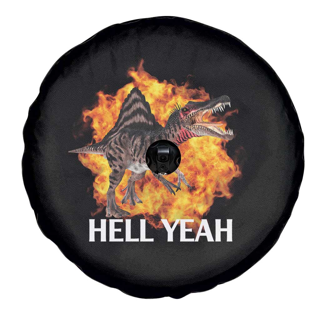 Spinosaurus Racha Explosion Hell Yeah Spare Tire Cover Dinosaur Shrieks Meme Funny Prehistoric Fire Blast - Wonder Print Shop