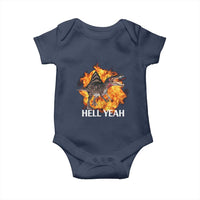 Spinosaurus Racha Explosion Hell Yeah Baby Onesie Dinosaur Shrieks Meme Funny Prehistoric Fire Blast - Wonder Print Shop