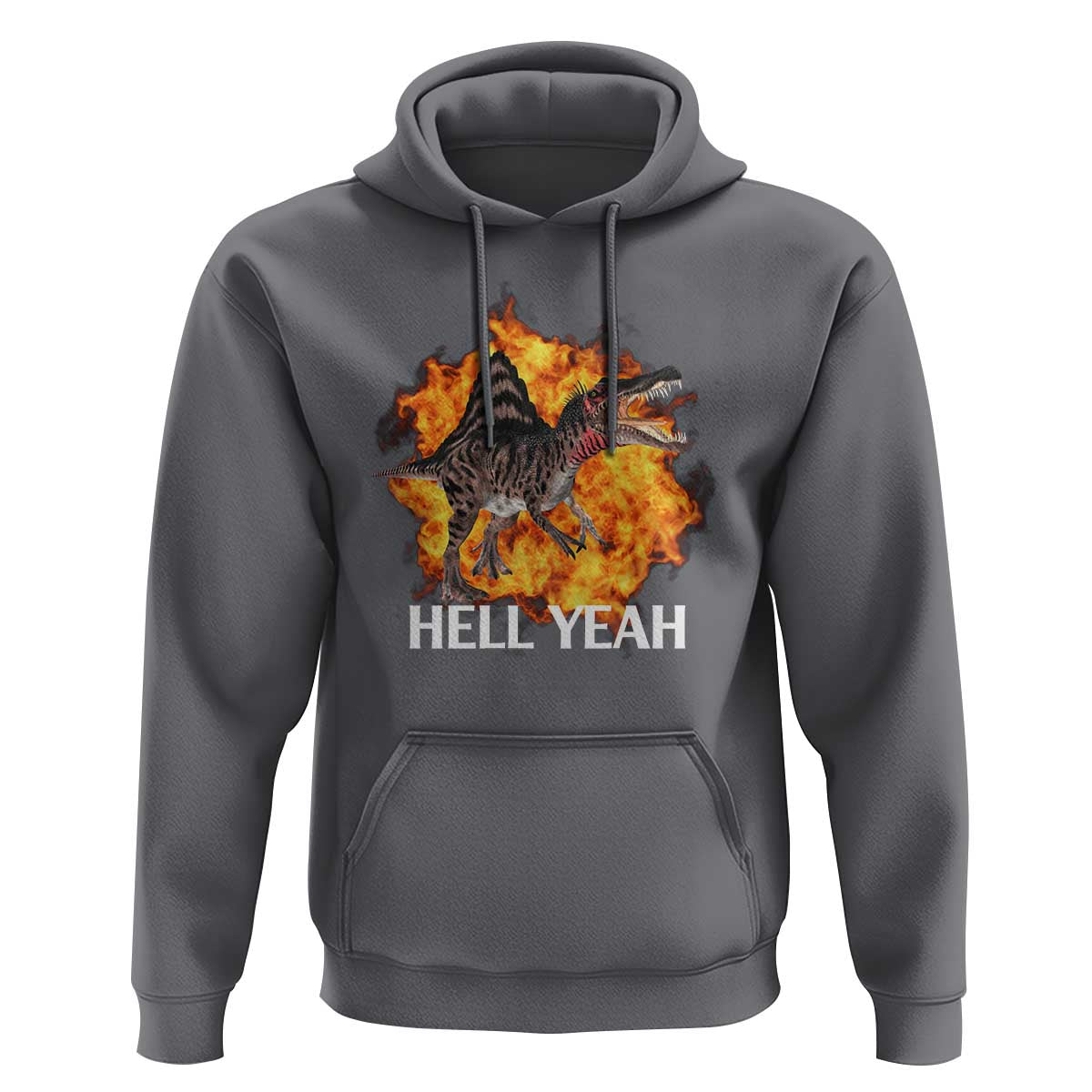 Spinosaurus Racha Explosion Hell Yeah Hoodie Dinosaur Shrieks Meme Funny Prehistoric Fire Blast - Wonder Print Shop