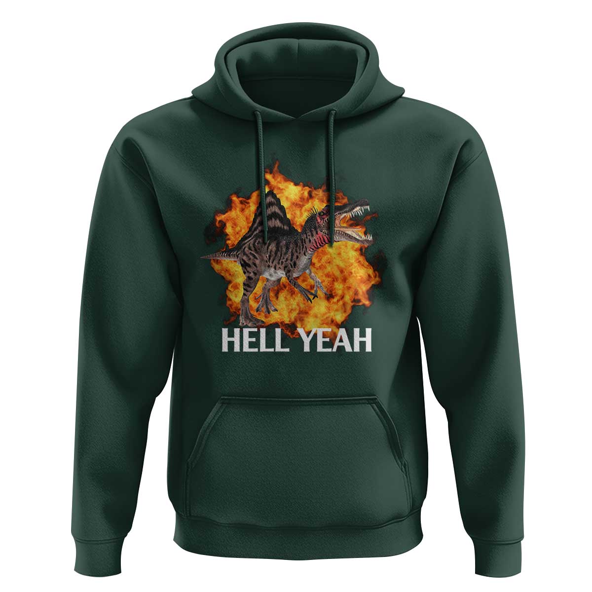Spinosaurus Racha Explosion Hell Yeah Hoodie Dinosaur Shrieks Meme Funny Prehistoric Fire Blast - Wonder Print Shop