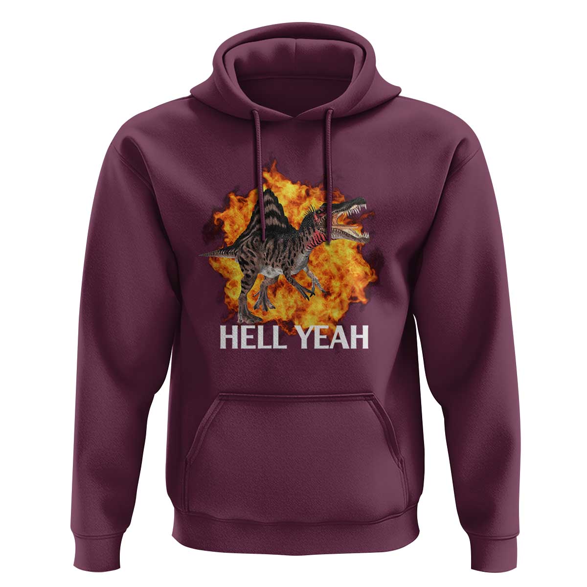 Spinosaurus Racha Explosion Hell Yeah Hoodie Dinosaur Shrieks Meme Funny Prehistoric Fire Blast - Wonder Print Shop