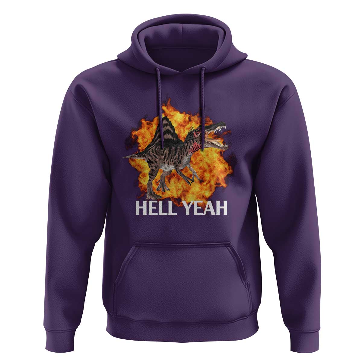 Spinosaurus Racha Explosion Hell Yeah Hoodie Dinosaur Shrieks Meme Funny Prehistoric Fire Blast - Wonder Print Shop