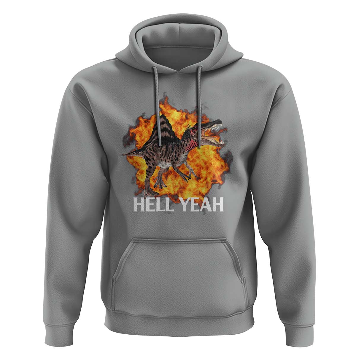 Spinosaurus Racha Explosion Hell Yeah Hoodie Dinosaur Shrieks Meme Funny Prehistoric Fire Blast - Wonder Print Shop