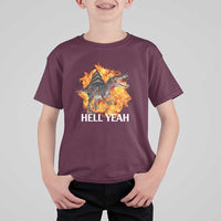 Spinosaurus Racha Explosion Hell Yeah T Shirt For Kid Dinosaur Shrieks Meme Funny Prehistoric Fire Blast - Wonder Print Shop