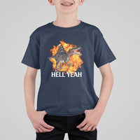 Spinosaurus Racha Explosion Hell Yeah T Shirt For Kid Dinosaur Shrieks Meme Funny Prehistoric Fire Blast - Wonder Print Shop