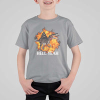 Spinosaurus Racha Explosion Hell Yeah T Shirt For Kid Dinosaur Shrieks Meme Funny Prehistoric Fire Blast - Wonder Print Shop