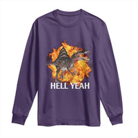 Spinosaurus Racha Explosion Hell Yeah Long Sleeve Shirt Dinosaur Shrieks Meme Funny Prehistoric Fire Blast - Wonder Print Shop