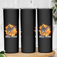 Spinosaurus Racha Explosion Hell Yeah Skinny Tumbler Dinosaur Shrieks Meme Funny Prehistoric Fire Blast - Wonder Print Shop