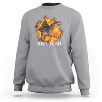 Spinosaurus Racha Explosion Hell Yeah Sweatshirt Dinosaur Shrieks Meme Funny Prehistoric Fire Blast - Wonder Print Shop