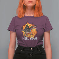 Spinosaurus Racha Explosion Hell Yeah T Shirt For Women Dinosaur Shrieks Meme Funny Prehistoric Fire Blast - Wonder Print Shop