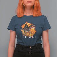 Spinosaurus Racha Explosion Hell Yeah T Shirt For Women Dinosaur Shrieks Meme Funny Prehistoric Fire Blast - Wonder Print Shop