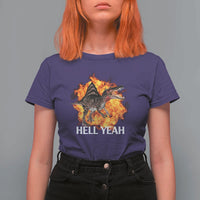 Spinosaurus Racha Explosion Hell Yeah T Shirt For Women Dinosaur Shrieks Meme Funny Prehistoric Fire Blast - Wonder Print Shop