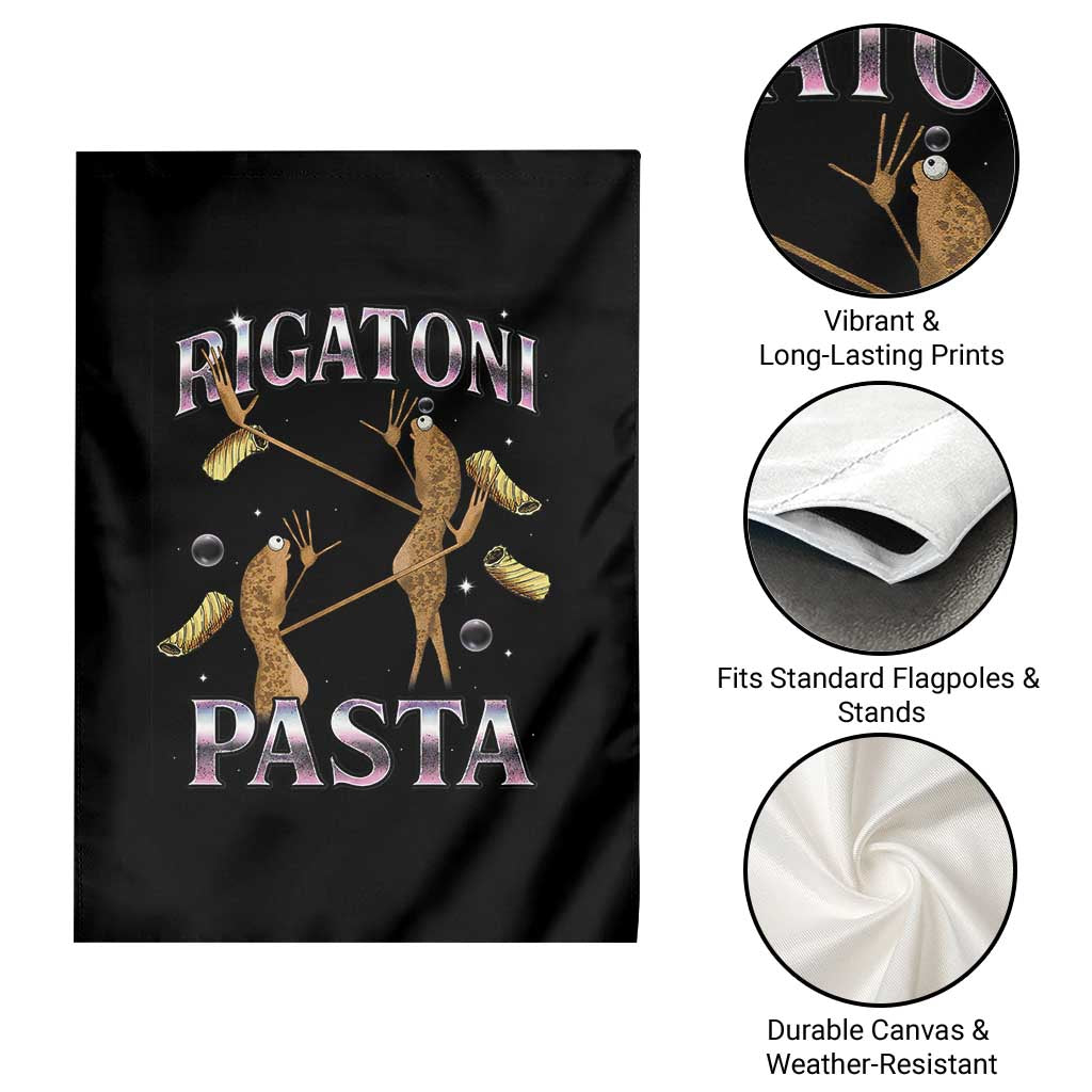 Rigatoni Pasta Lover Marcus The Worm Garden Flag Retro 90s Bootleg Weird Meme Internet Humor - Wonder Print Shop