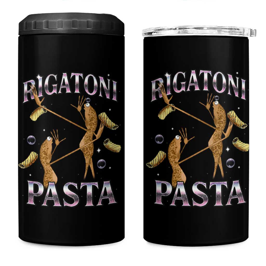 Rigatoni Pasta Lover Marcus The Worm 4 in 1 Can Cooler Tumbler Retro 90s Bootleg Weird Meme Internet Humor - Wonder Print Shop