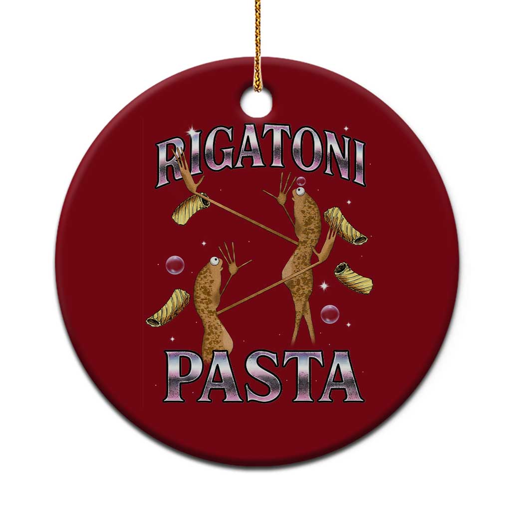 Rigatoni Pasta Lover Marcus The Worm Ceramic Ornament Retro 90s Bootleg Weird Meme Internet Humor - Wonder Print Shop