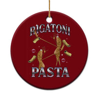 Rigatoni Pasta Lover Marcus The Worm Ceramic Ornament Retro 90s Bootleg Weird Meme Internet Humor - Wonder Print Shop