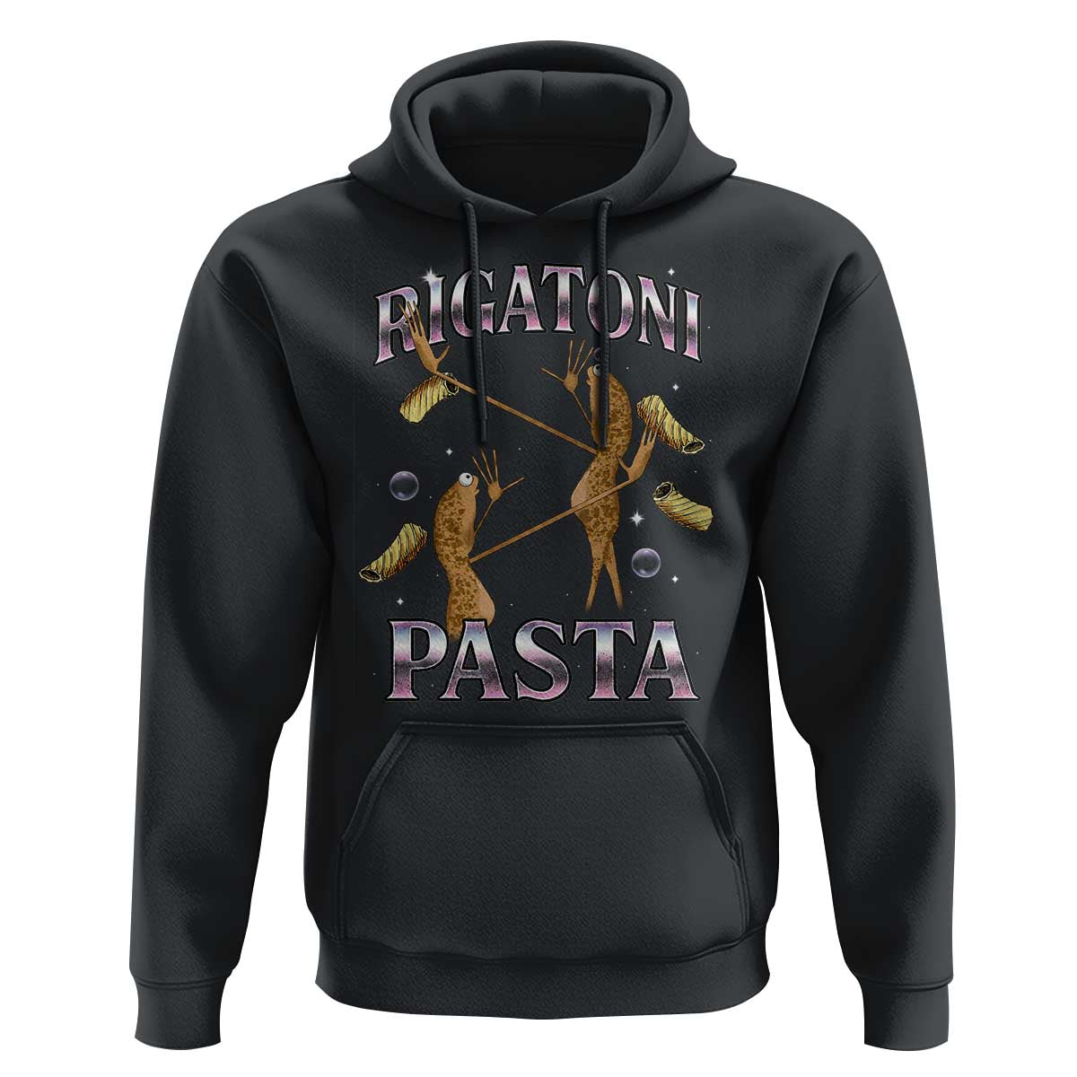 Rigatoni Pasta Lover Marcus The Worm Hoodie Retro 90s Bootleg Weird Meme Internet Humor - Wonder Print Shop