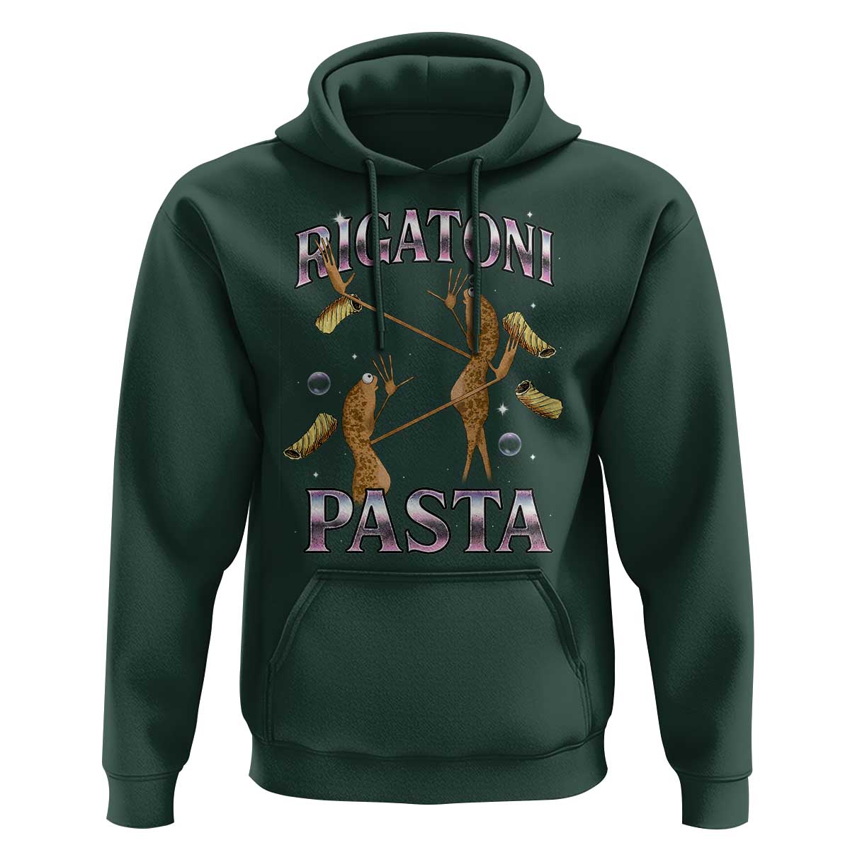 Rigatoni Pasta Lover Marcus The Worm Hoodie Retro 90s Bootleg Weird Meme Internet Humor - Wonder Print Shop
