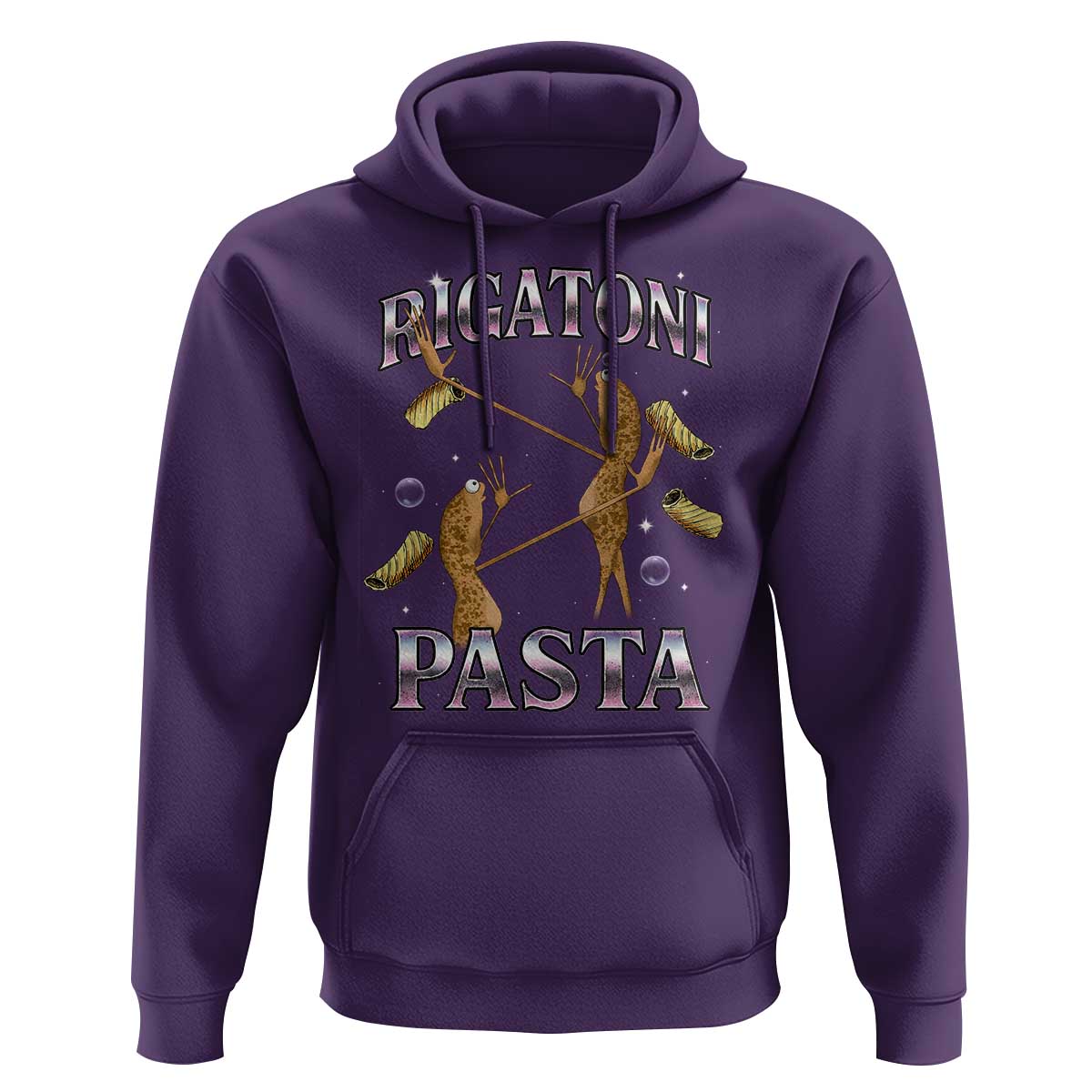 Rigatoni Pasta Lover Marcus The Worm Hoodie Retro 90s Bootleg Weird Meme Internet Humor - Wonder Print Shop