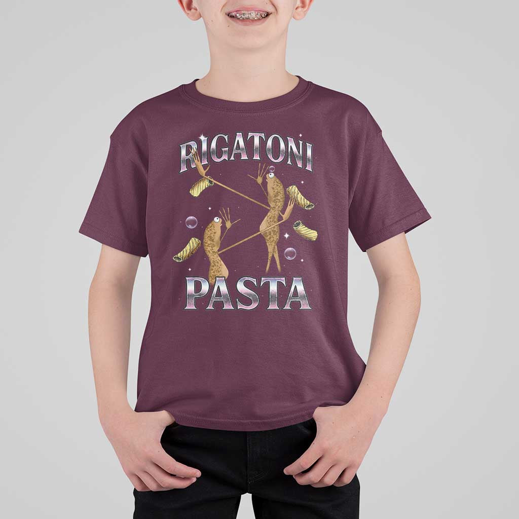 Rigatoni Pasta Lover Marcus The Worm T Shirt For Kid Retro 90s Bootleg Weird Meme Internet Humor - Wonder Print Shop