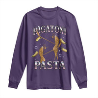 Rigatoni Pasta Lover Marcus The Worm Long Sleeve Shirt Retro 90s Bootleg Weird Meme Internet Humor - Wonder Print Shop