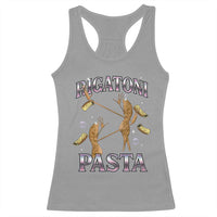 Rigatoni Pasta Lover Marcus The Worm Racerback Tank Top Retro 90s Bootleg Weird Meme Internet Humor - Wonder Print Shop
