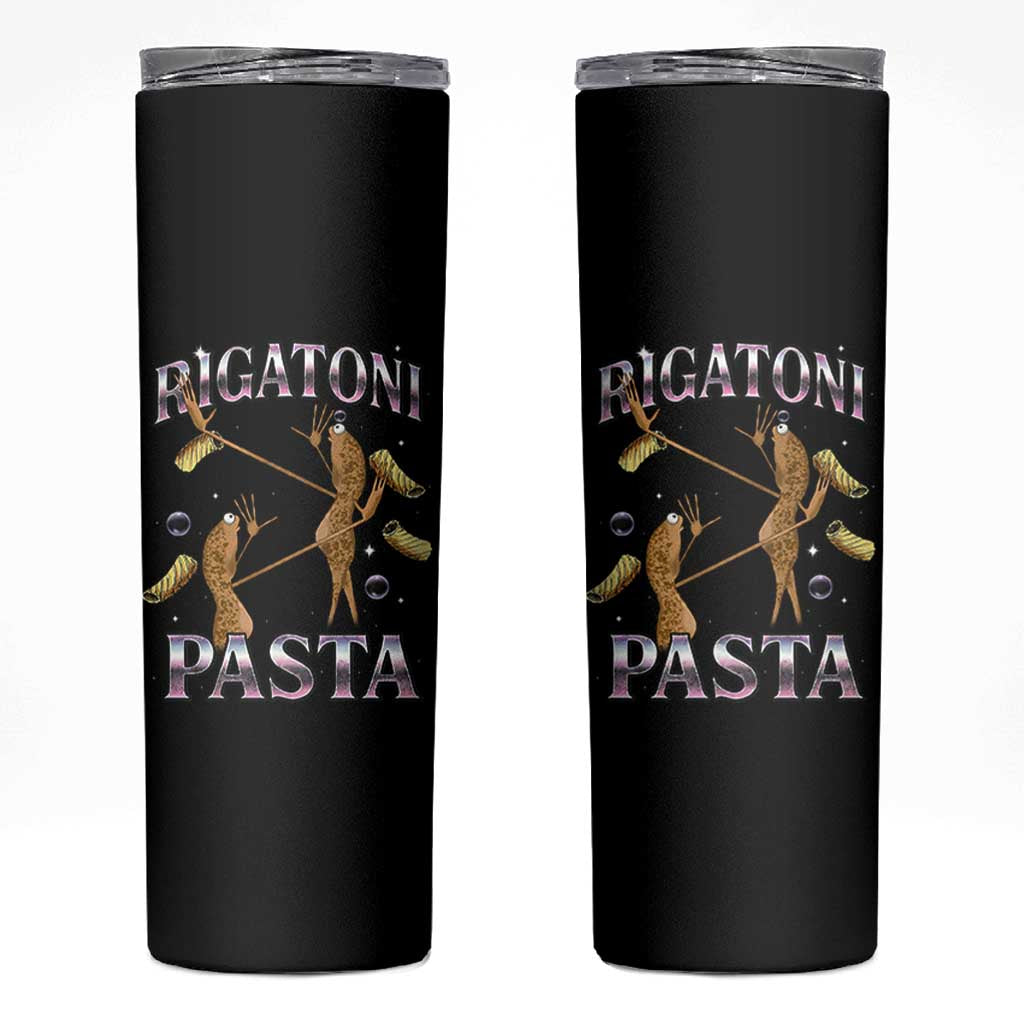 Rigatoni Pasta Lover Marcus The Worm Skinny Tumbler Retro 90s Bootleg Weird Meme Internet Humor - Wonder Print Shop