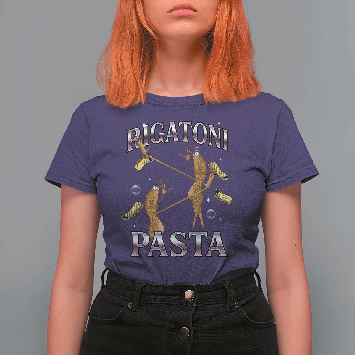 Rigatoni Pasta Lover Marcus The Worm T Shirt For Women Retro 90s Bootleg Weird Meme Internet Humor - Wonder Print Shop