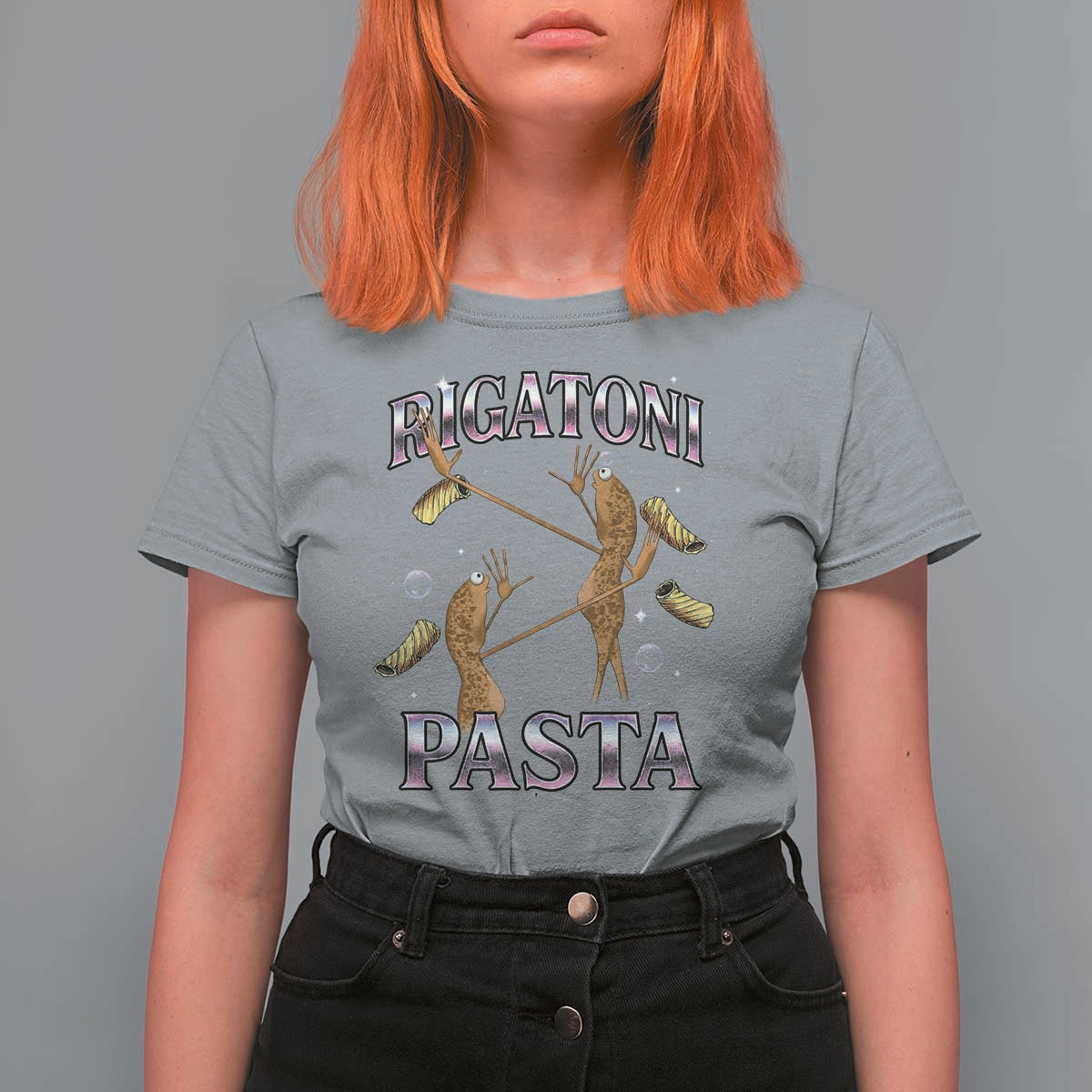 Rigatoni Pasta Lover Marcus The Worm T Shirt For Women Retro 90s Bootleg Weird Meme Internet Humor - Wonder Print Shop