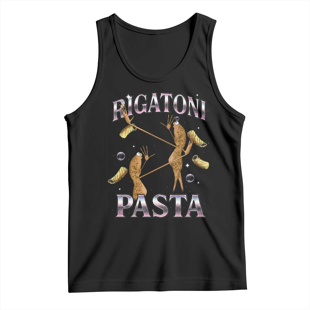 Rigatoni Pasta Lover Marcus The Worm Tank Top Retro 90s Bootleg Weird Meme Internet Humor - Wonder Print Shop