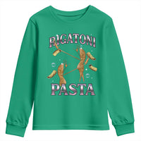 Rigatoni Pasta Lover Marcus The Worm Youth Sweatshirt Retro 90s Bootleg Weird Meme Internet Humor - Wonder Print Shop