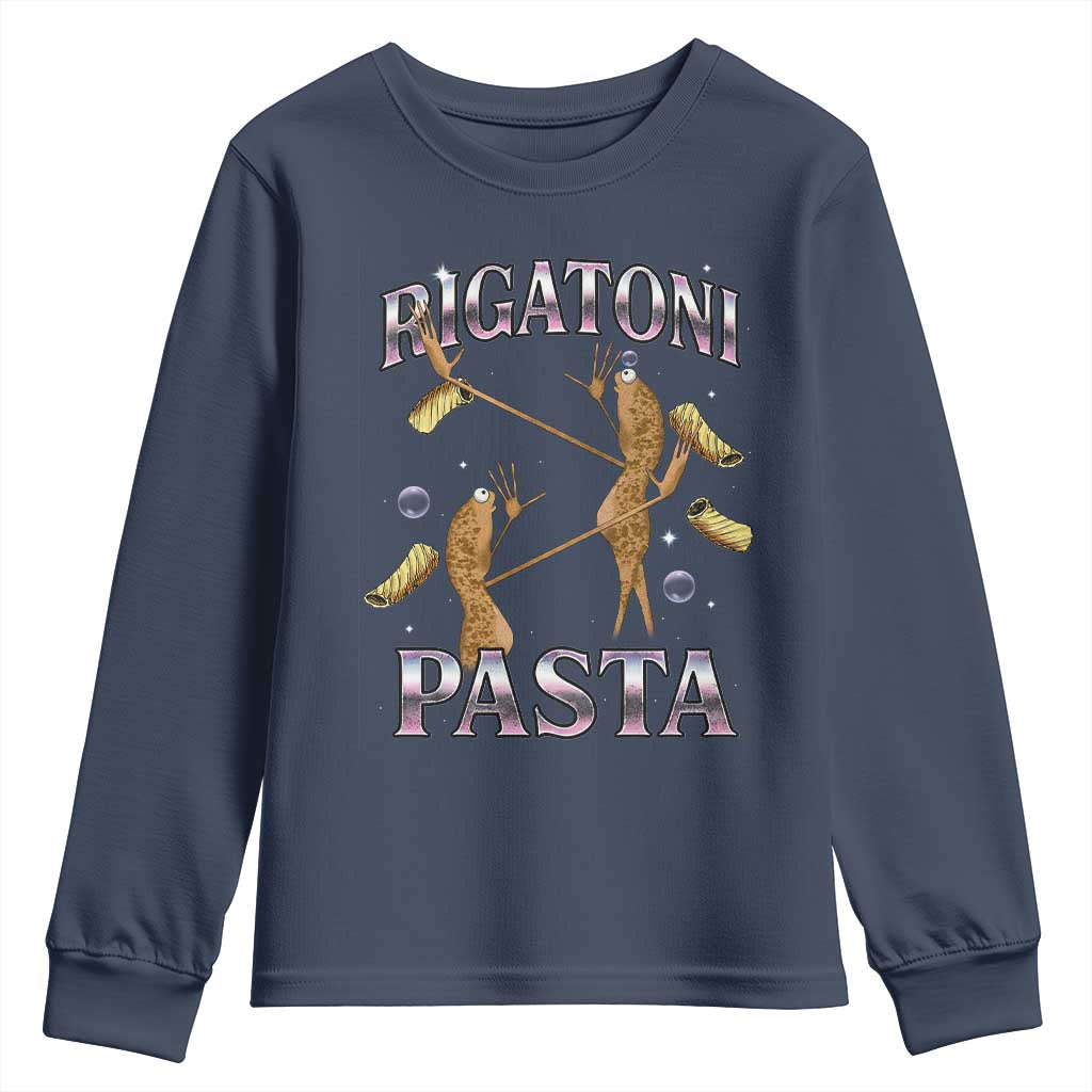 Rigatoni Pasta Lover Marcus The Worm Youth Sweatshirt Retro 90s Bootleg Weird Meme Internet Humor - Wonder Print Shop