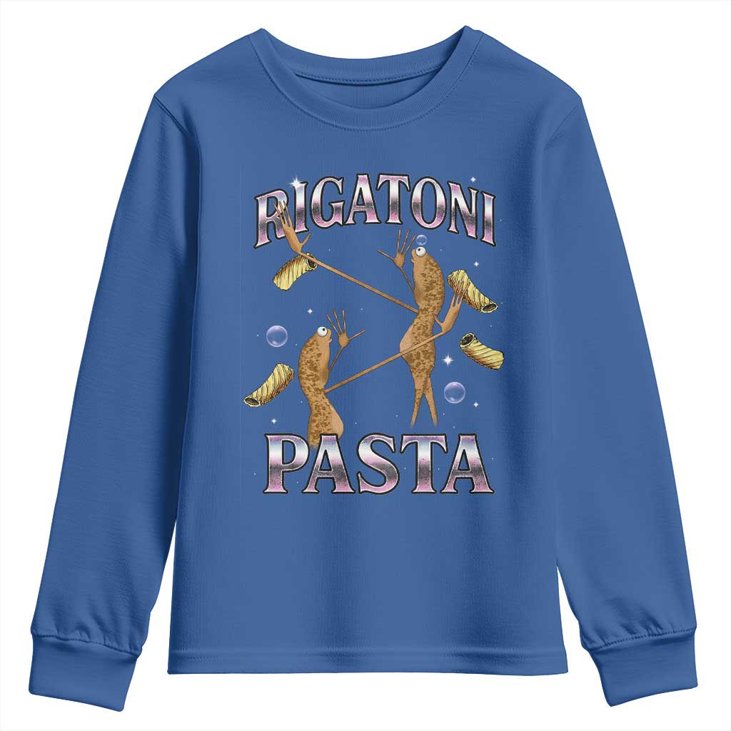 Rigatoni Pasta Lover Marcus The Worm Youth Sweatshirt Retro 90s Bootleg Weird Meme Internet Humor - Wonder Print Shop