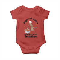 Rigatoni Pasta Chef Marcus The Worm Baby Onesie We'll Make Some Together Wholesome Weird Meme - Wonder Print Shop