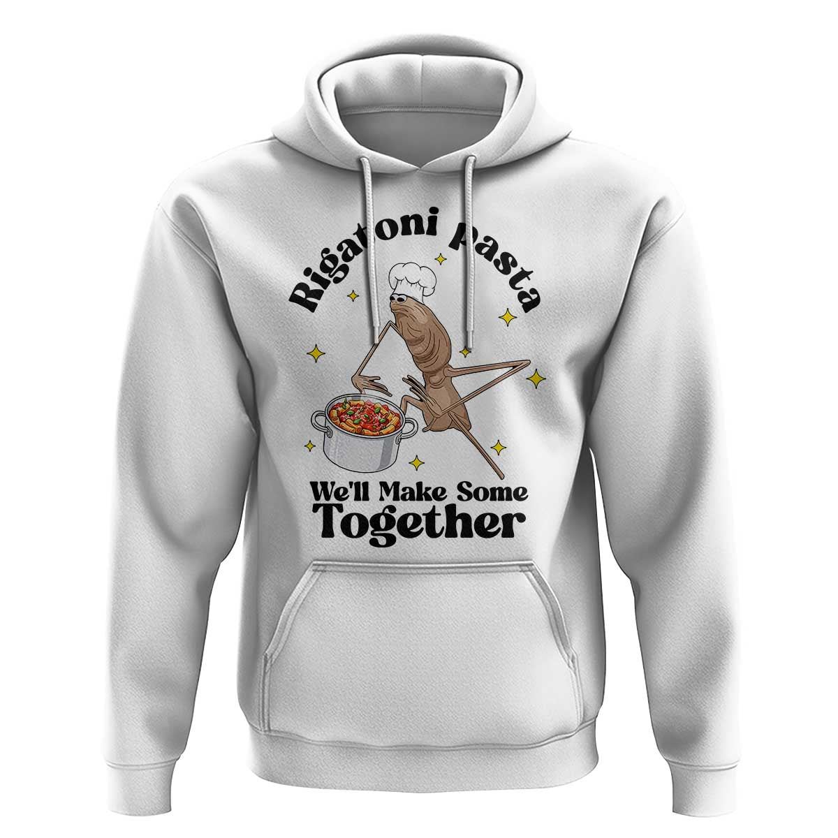 Rigatoni Pasta Chef Marcus The Worm Hoodie We'll Make Some Together Wholesome Weird Meme - Wonder Print Shop