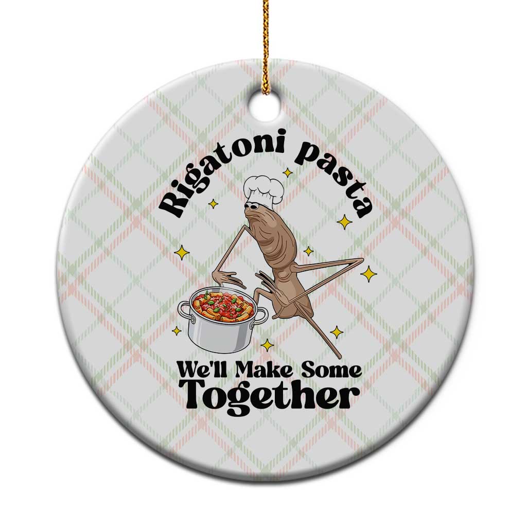 Rigatoni Pasta Chef Marcus The Worm Ceramic Ornament We'll Make Some Together Wholesome Weird Meme - Wonder Print Shop