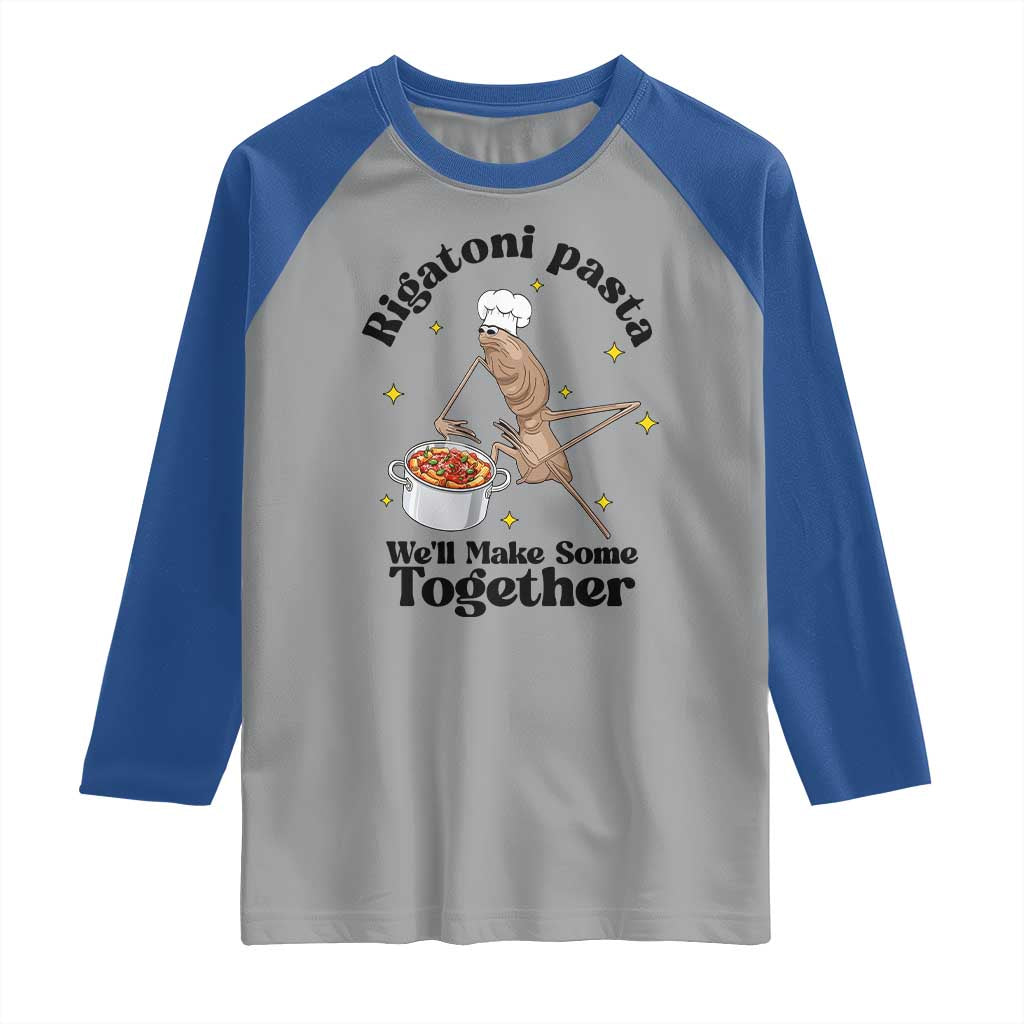 Rigatoni Pasta Chef Marcus The Worm Raglan Shirt We'll Make Some Together Wholesome Weird Meme - Wonder Print Shop