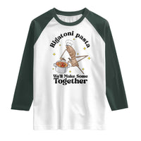 Rigatoni Pasta Chef Marcus The Worm Raglan Shirt We'll Make Some Together Wholesome Weird Meme - Wonder Print Shop