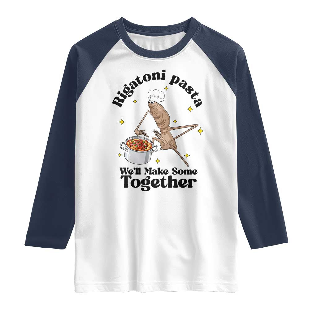Rigatoni Pasta Chef Marcus The Worm Raglan Shirt We'll Make Some Together Wholesome Weird Meme - Wonder Print Shop