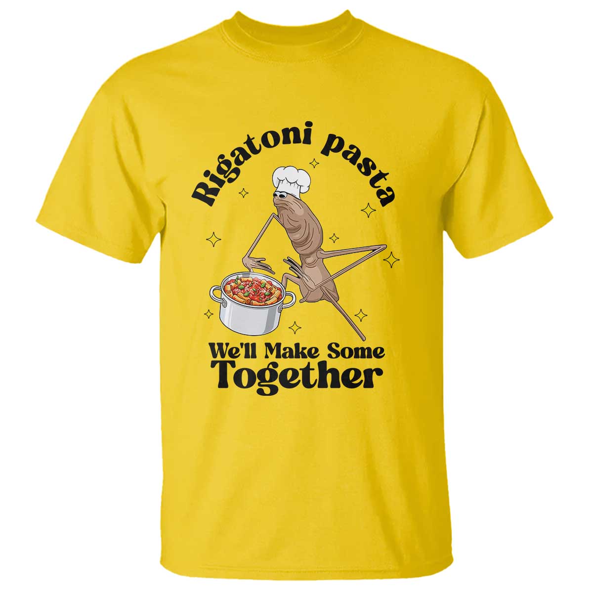 Rigatoni Pasta Chef Marcus The Worm T Shirt We'll Make Some Together Wholesome Weird Meme - Wonder Print Shop