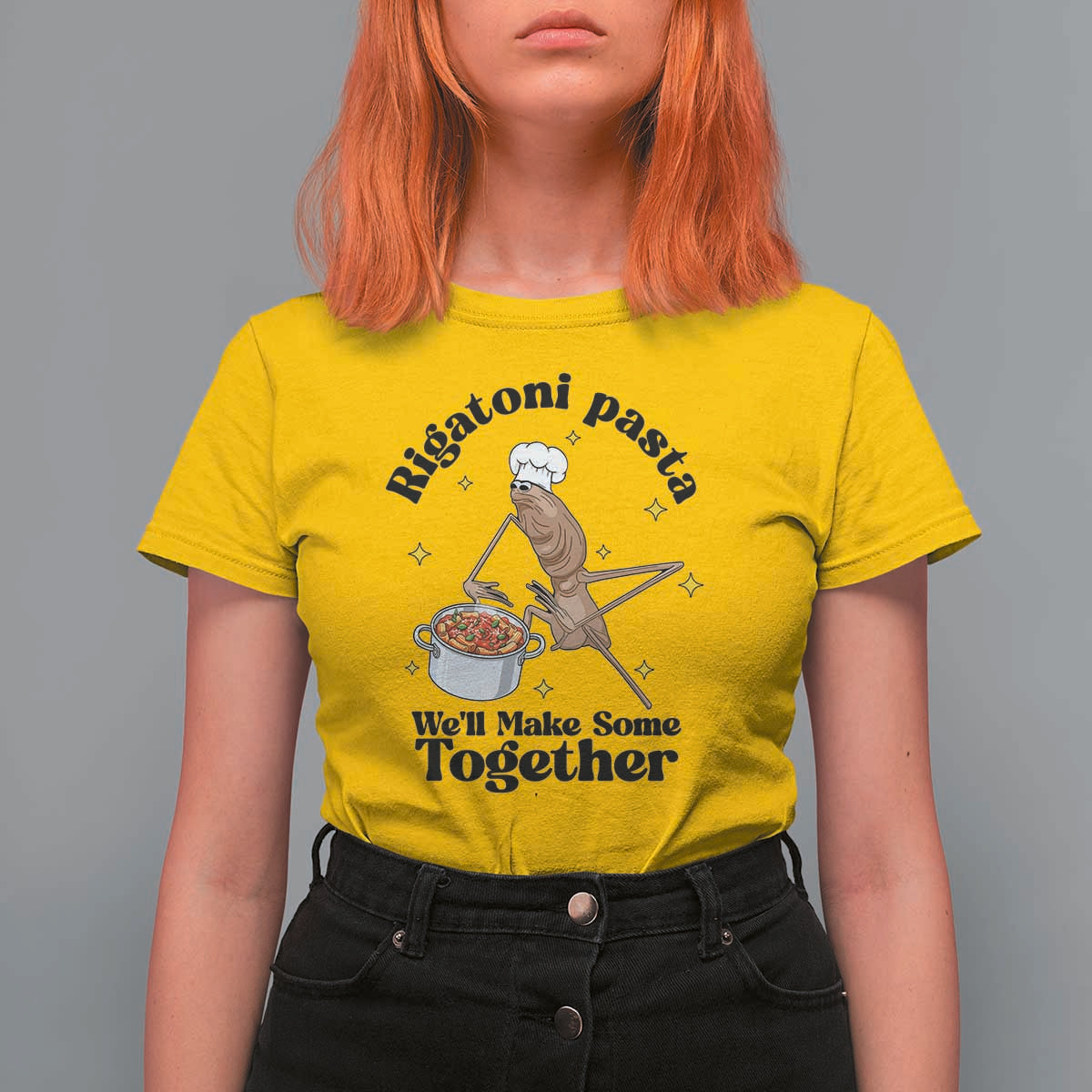Rigatoni Pasta Chef Marcus The Worm T Shirt For Women We'll Make Some Together Wholesome Weird Meme - Wonder Print Shop