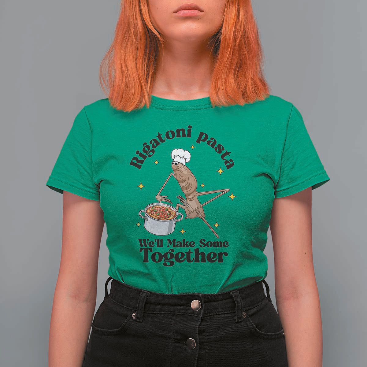 Rigatoni Pasta Chef Marcus The Worm T Shirt For Women We'll Make Some Together Wholesome Weird Meme - Wonder Print Shop
