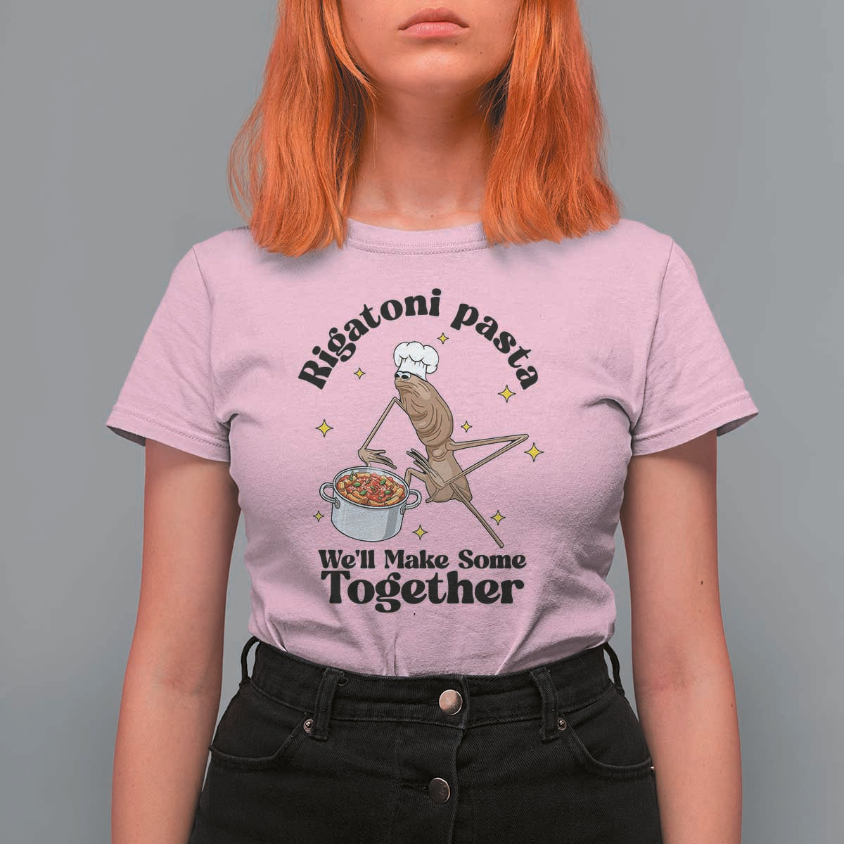Rigatoni Pasta Chef Marcus The Worm T Shirt For Women We'll Make Some Together Wholesome Weird Meme - Wonder Print Shop