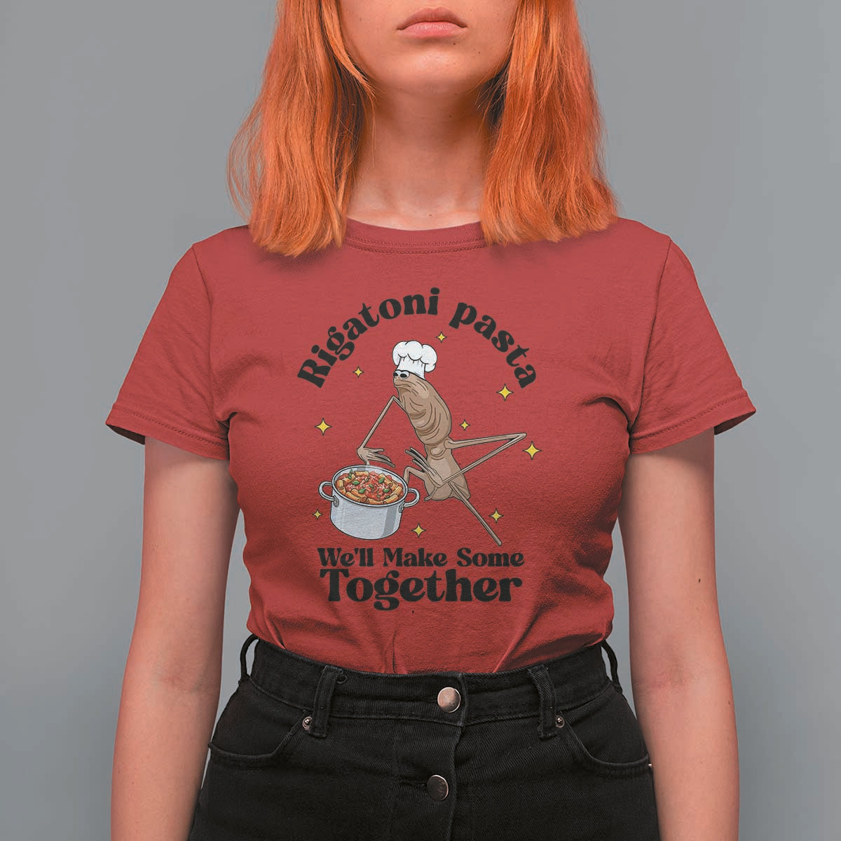 Rigatoni Pasta Chef Marcus The Worm T Shirt For Women We'll Make Some Together Wholesome Weird Meme - Wonder Print Shop