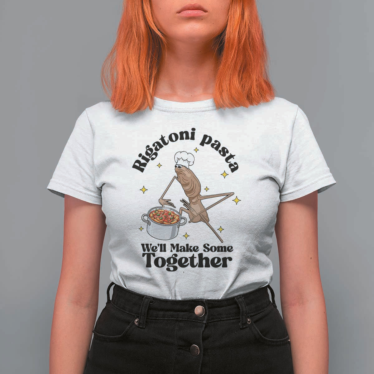 Rigatoni Pasta Chef Marcus The Worm T Shirt For Women We'll Make Some Together Wholesome Weird Meme - Wonder Print Shop