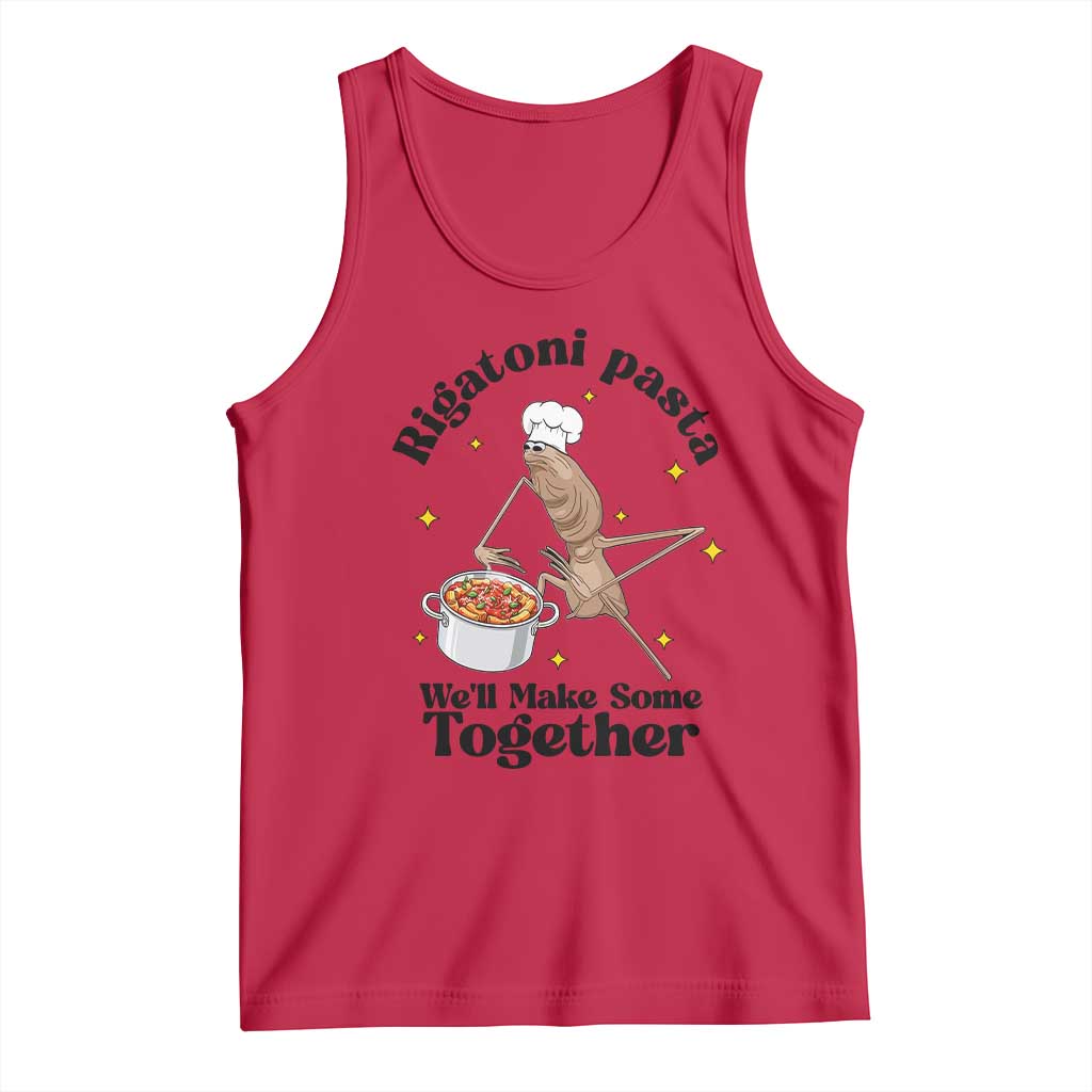 Rigatoni Pasta Chef Marcus The Worm Tank Top We'll Make Some Together Wholesome Weird Meme - Wonder Print Shop
