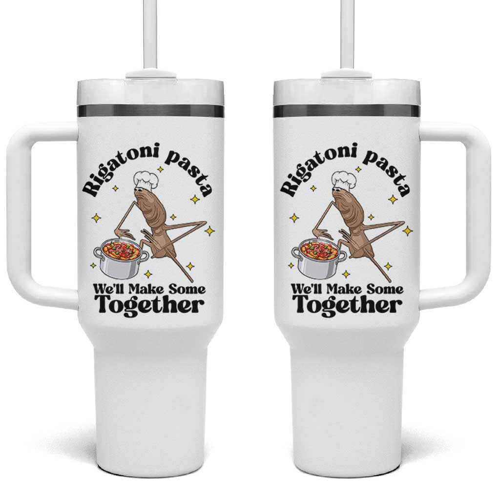 Rigatoni Pasta Chef Marcus The Worm Tumbler With Handle We'll Make Some Together Wholesome Weird Meme - Wonder Print Shop