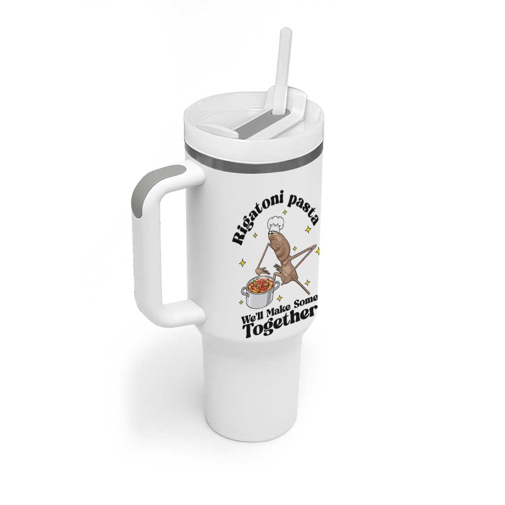 Rigatoni Pasta Chef Marcus The Worm Tumbler With Handle We'll Make Some Together Wholesome Weird Meme - Wonder Print Shop